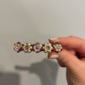 Michal Negrin Pink Toned Pearl Hair Clip